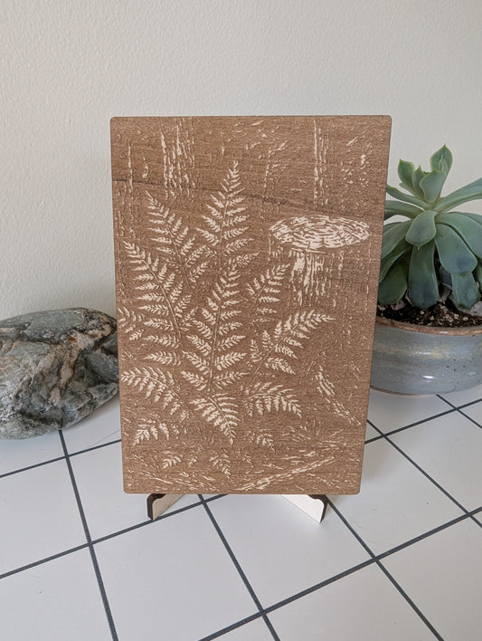 Ferns Woodcut