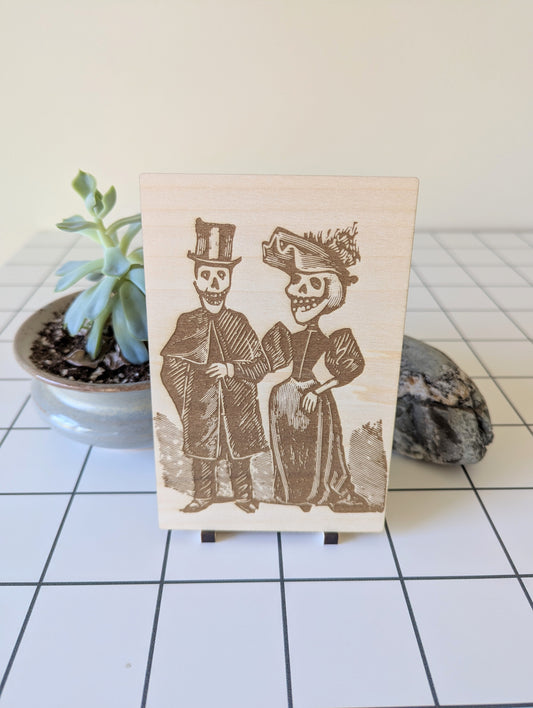 Elegantly Dressed Skeletons Walking