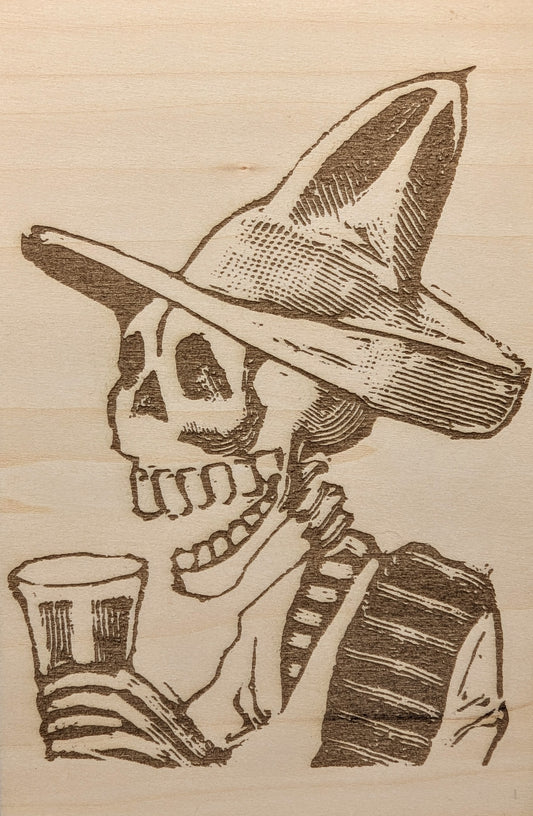 Skeleton Having a Drink
