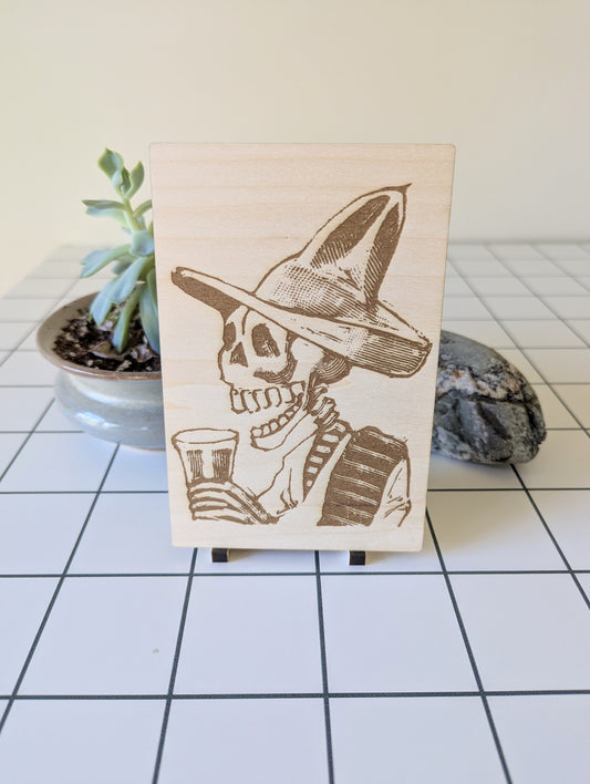 Skeleton Having a Drink