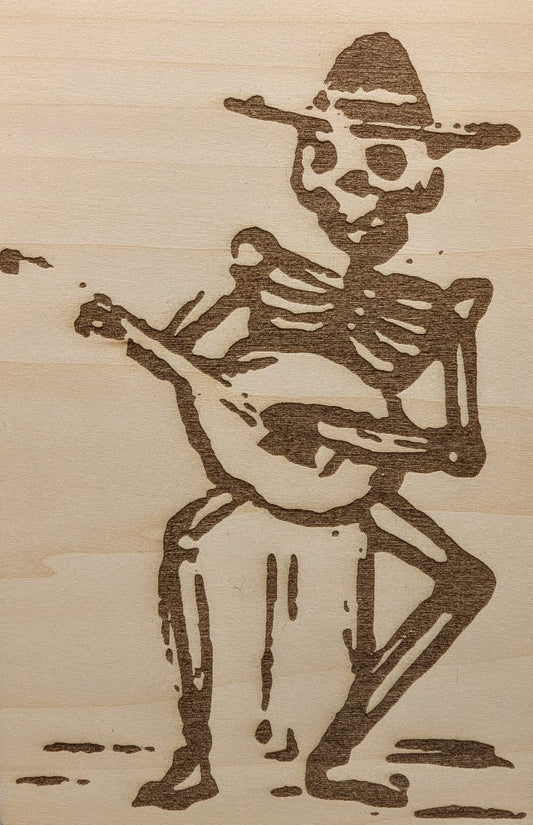 Skeleton Playing Guitar